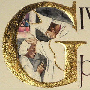 The Good Priest - ordination gift: Religious calligraphy by Tess Cooling